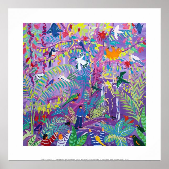 Kunstdruckerei: Tropische Tweetete Poster (Vorne)