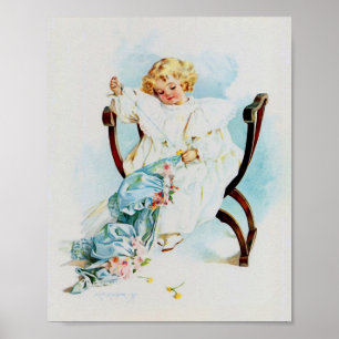 Kunstdruckerei von Maud Humphrey Girl Sewing Poster
