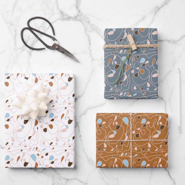 Kunstdruckpapier für eine Linie Geschenkpapier Set (Vorderseite)