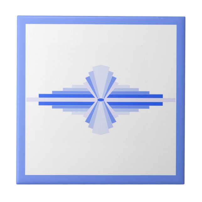 Kunstelemente aus Deko in Blau Fliese (Vorderseite)