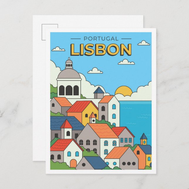 Kunsterlebnisse Lissabon Portugal Postkarte (Vorne/Hinten)