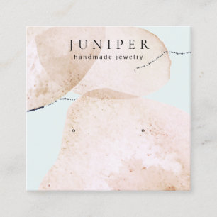 Kunstfarbengeflecht als Schmuckstück Quadratische Visitenkarte