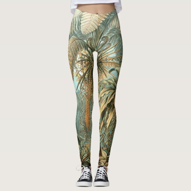 Kunstformen der Natur, Filicinae - Ernst Haeckel Leggings (Vorderseite)