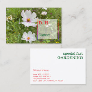 Kunstfotografie Gartenbau Visitenkarte