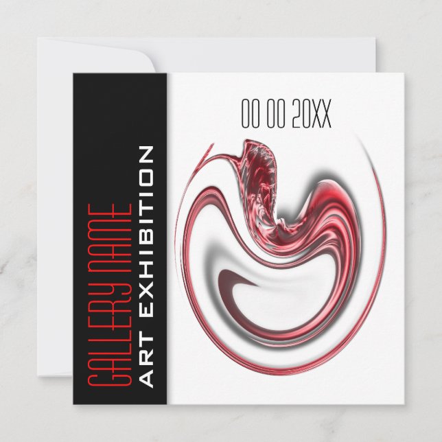 Kunstgalerie Ausstellung Schmuck CUSTOMIZE Einladung (Vorderseite)