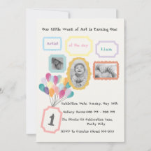 Kunstgalerie-Thema - Pastell 1. Geburtstagsfoto