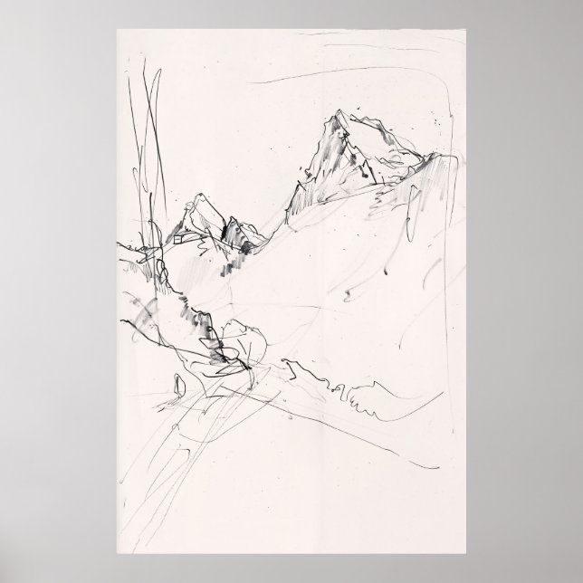 Kunstgebirgslandschaft - poster (Vorne)