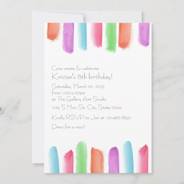 Kunstgeburt Einladung (Vorderseite)