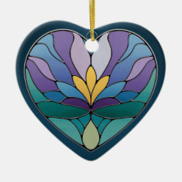 Kunstgefestigte Glaskunst, Abstrakte Blume Keramik Ornament