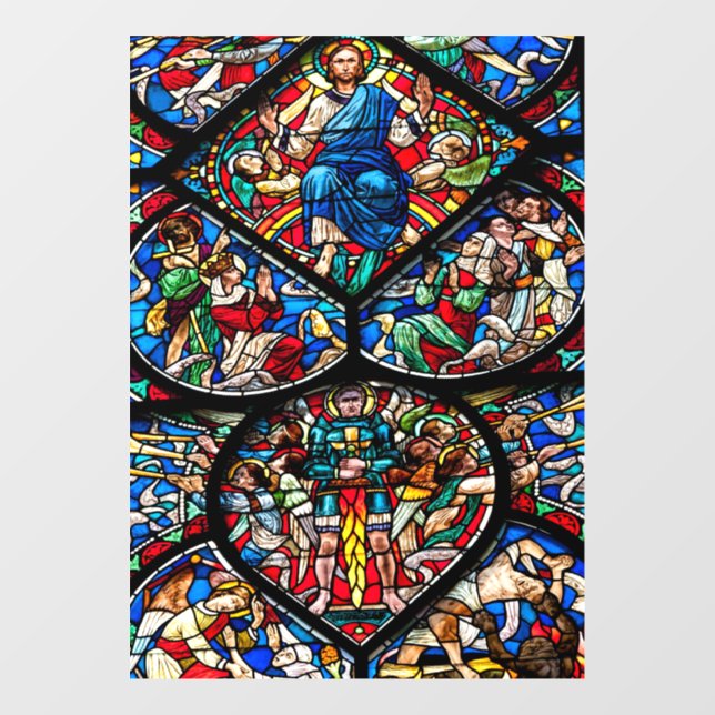 Kunstgefestigte Glaskunst Fensteraufkleber (Blatt)