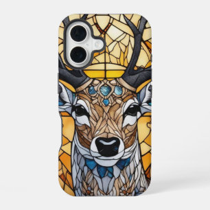 Kunstgefestigte Glaskunst, verklebter Glass Stil H iPhone 16 Hülle
