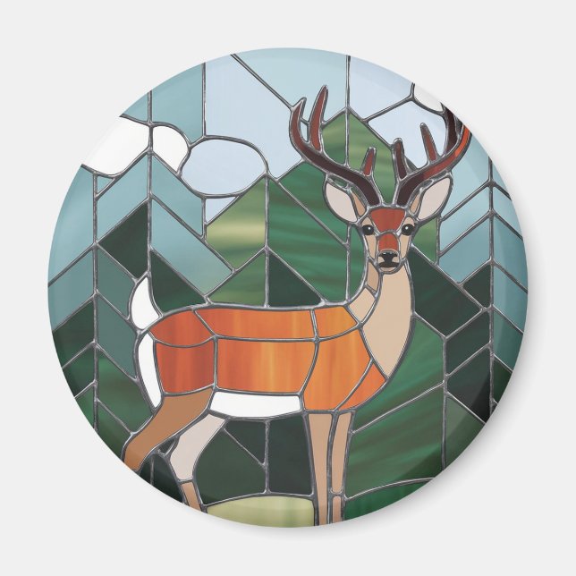 Kunstgefestigte Glaskunst, verklebter Glass Stil H Magnet (Vorne)