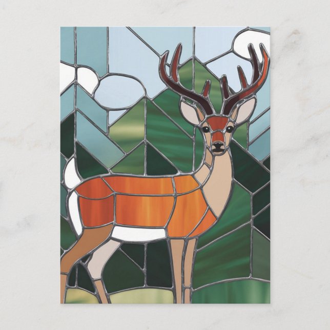 Kunstgefestigte Glaskunst, verklebter Glass Stil H Postkarte (Vorderseite)