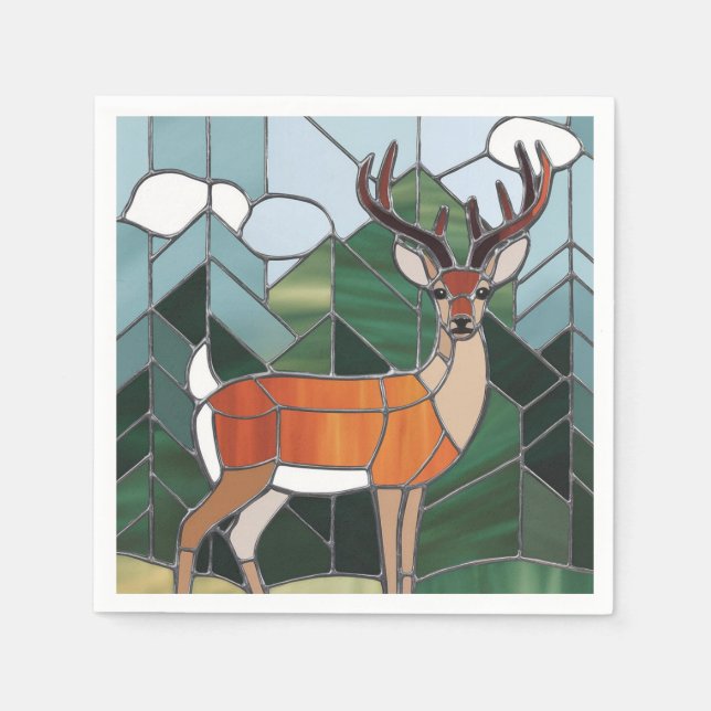 Kunstgefestigte Glaskunst, verklebter Glass Stil H Serviette (Vorderseite)