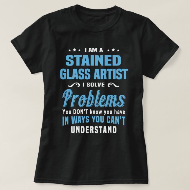 Kunstgefestigter Glass T-Shirt (Design vorne)