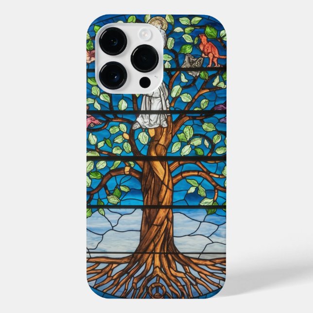 Kunstgeflecht aus Glas, Baum aus dem Leben iPhone Hülle (Rückseite)