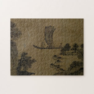 Kunstgeschichte (Asien): Segelboot am Fluss Puzzle