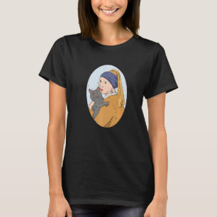 Kunstgeschichte Bildende Kunst Vermeer Mädchen Kat T-Shirt