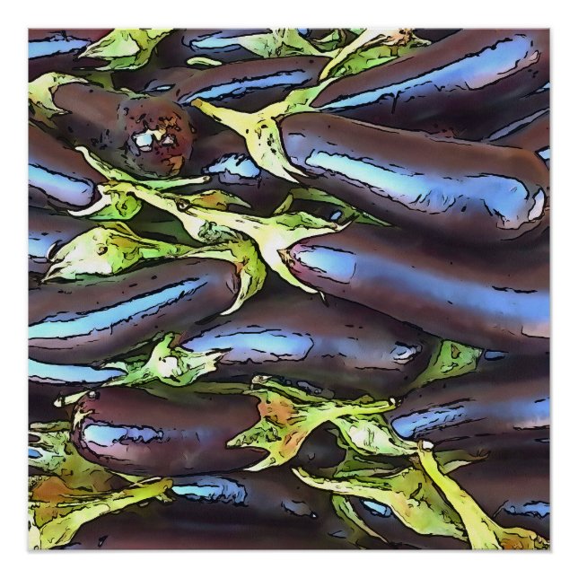 Kunstgewerbe Schwarze Kontur Kunst Poster (Vorderseite)