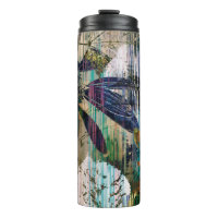 Kunstgrafik und Aquarellherbst bunt Backgro