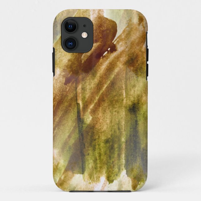 Kunstgrün, brauner Handfarbenhintergrund nahtlos Case-Mate iPhone Hülle (Rückseite)