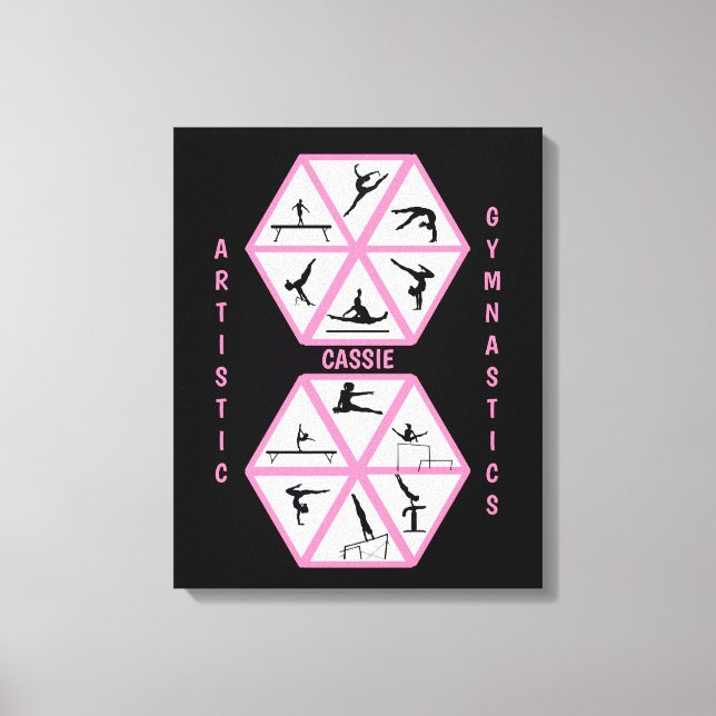 Kunstgymnastik Hexagon Leinwanddruck (Vorderseite)