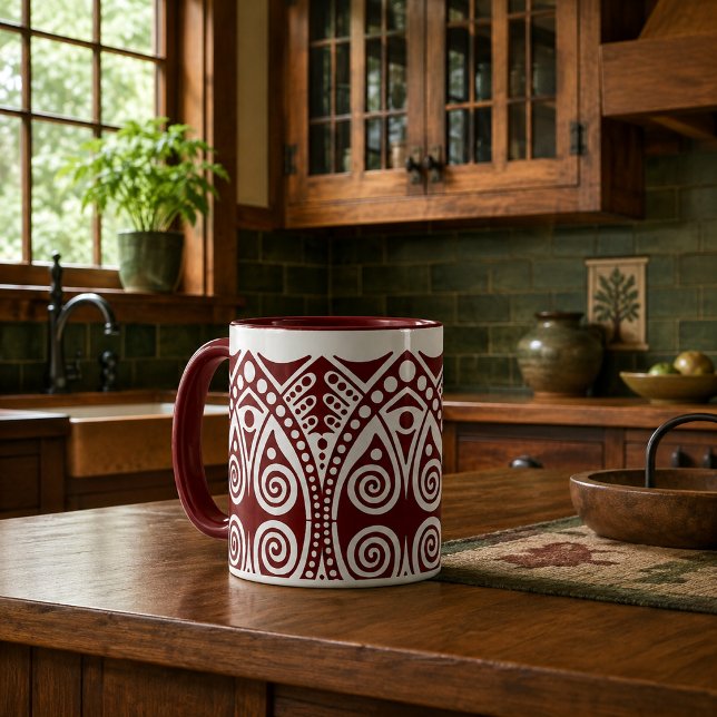 Kunsthandwerk Art Deco Stil anpassbare Farben Tasse (Von Creator hochgeladen)