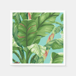 Kunsthandwerk Banana Leaf & Blume Aquarellmalerei Serviette