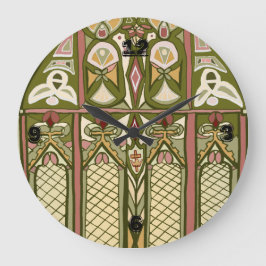 Kunsthandwerk Buntglas inspirierte Uhr! Große Wanduhr