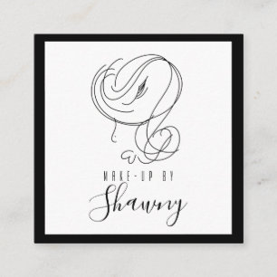 Kunsthandwerk Feminine Linie Kunsthandwerk Quadratische Visitenkarte