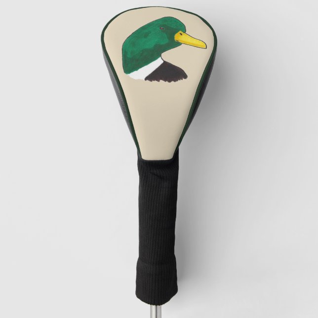 Kunsthandwerk gezeichnet Mallard Duck Golf Headcover (Vorderseite)