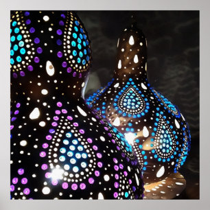 Kunsthandwerk Gourd Turkish Lanterns Akryllische K Poster