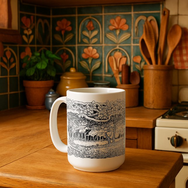 Kunsthandwerk im Wildwald Kaffeetasse (Von Creator hochgeladen)