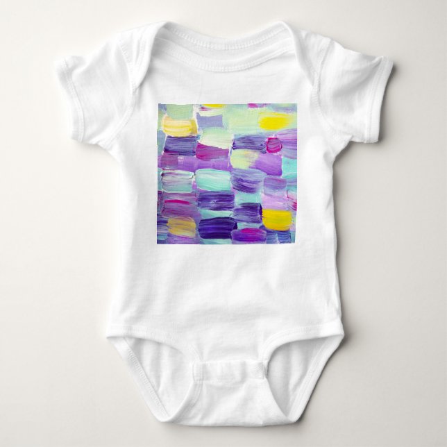 Kunsthandwerk in Handgemälden Baby Strampler (Vorderseite)