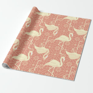Kunsthandwerk inspiriert Lachs Rosa Flamingo Geschenkpapier