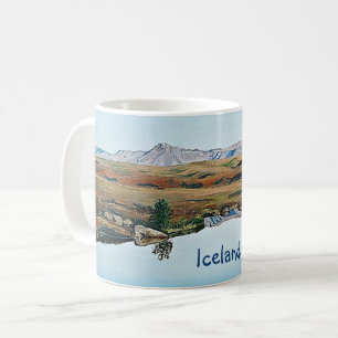 Kunsthandwerk Island Souvenirlandschaft Malerei Kaffeetasse