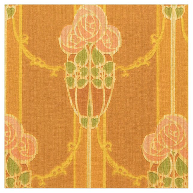 Kunsthandwerk Stil rosa Rosen Blumenmuster Stoff (Nahaufnahme)