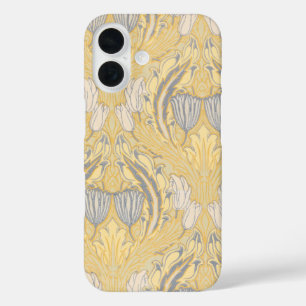 Kunsthandwerk Walter Crane Blaue Weiße Tulpen iPhone 16 Hülle