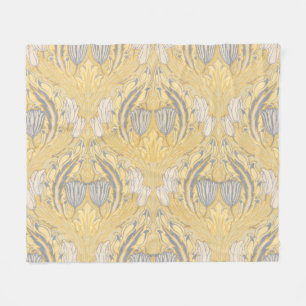Kunsthandwerk Walter Crane Blaue Weiße Tulpen Fleecedecke