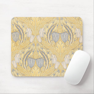 Kunsthandwerk Walter Crane Blaue Weiße Tulpen Mousepad