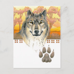 Kunsthandwerk Wolf Postkarte
