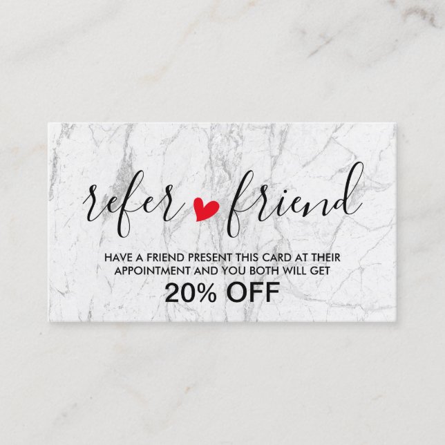 Kunsthandwerker für Hair & Makeup Empfehlungskarte (Vorderseite)