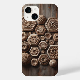 Kunsthandwerklich gewebte geometrische Formen Hand Case-Mate iPhone 14 Hülle