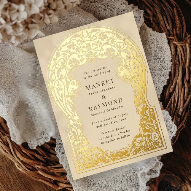 Kunsthandwerkliche Blüteninitiativen Hochzeit Folieneinladung (Von Creator hochgeladen)