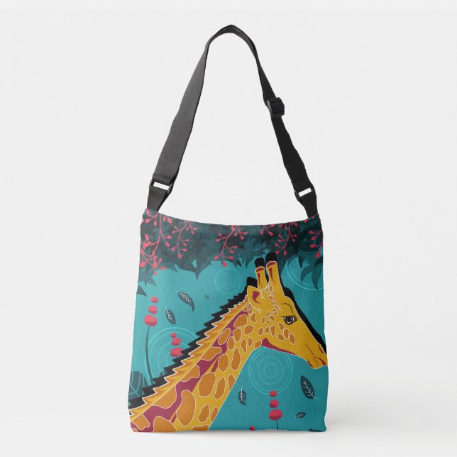 Kunsthandwerkliche Giraffe-Tote-Tasche Tragetaschen Mit Langen Trägern (Vorderseite)