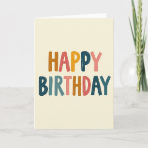 Kunsthandwerkliche Happy Birthday Karte