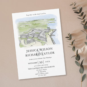 Kunsthandwerkliche Hochzeit von Manor Illustration Einladung