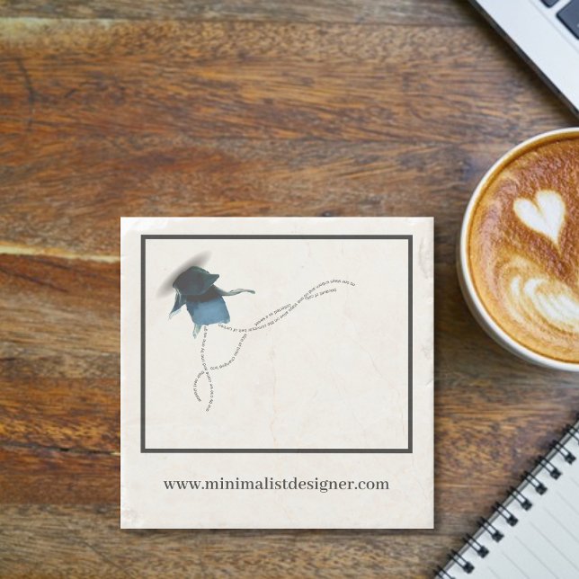 Kunsthandwerkskarte bläuliche Iriskarte Blume Steinuntersetzer (Von Creator hochgeladen)