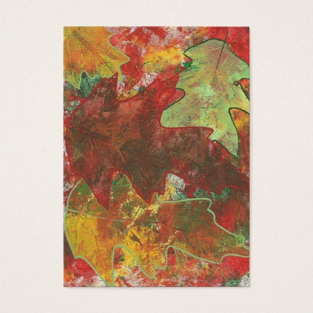 Kunsthandwerkskarte der Herbst-Oak-Blätter (Vorderseite)