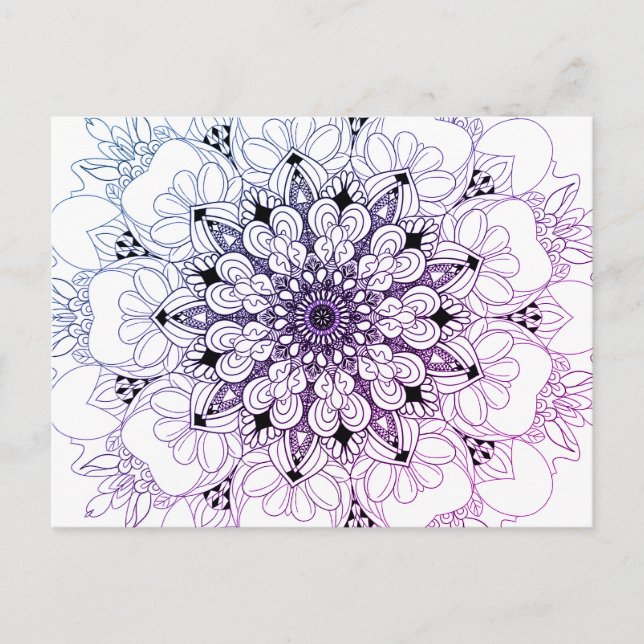 Kunsthandwerkskarten Mandala Postkarte (Vorderseite)